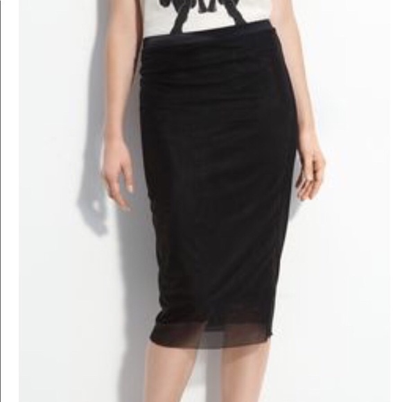 NWT Elizabeth and James Ryan Mesh Pencil Skirt XS - Picture 1 of 4